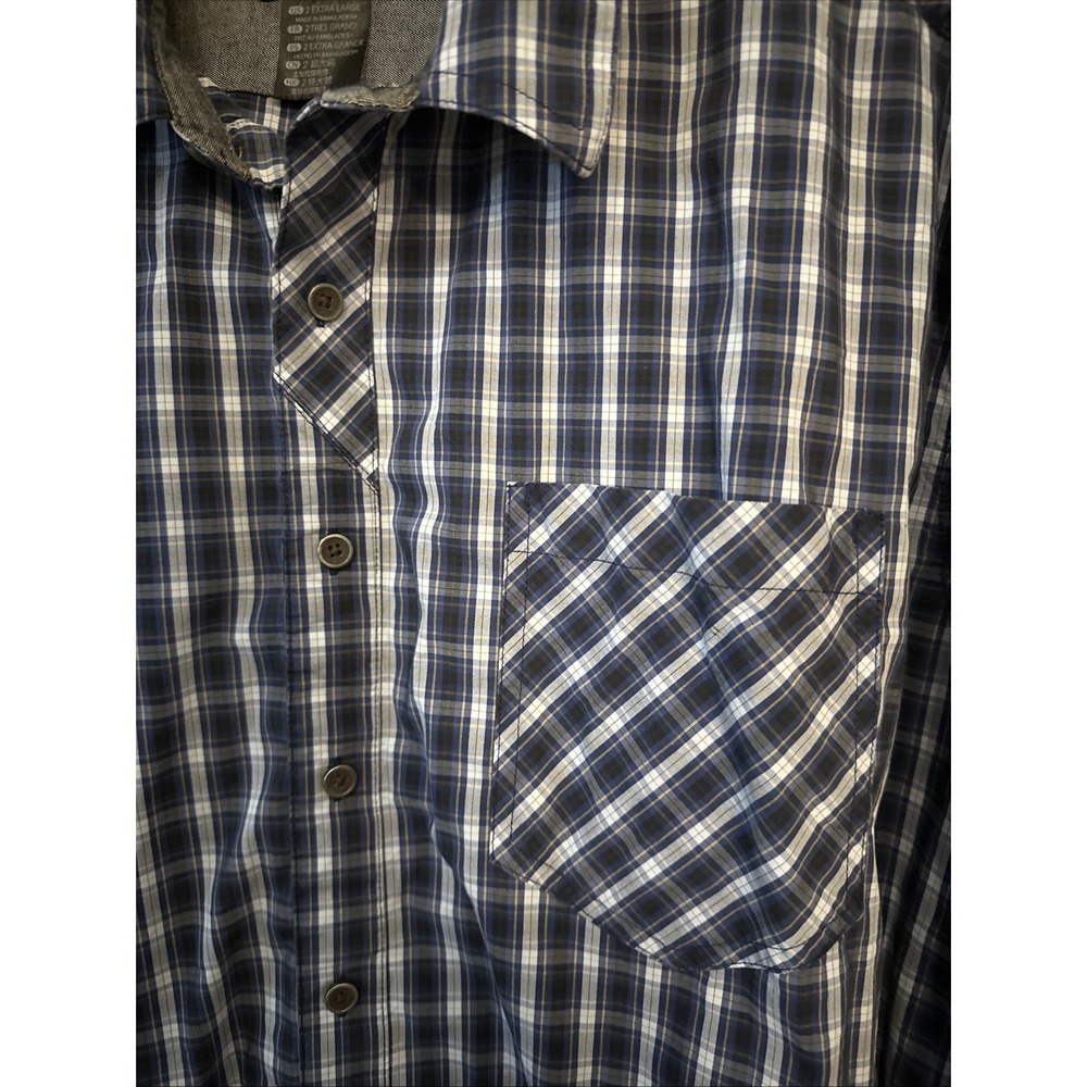 5.11 Tactical Mens Snap Front Plaid Shirt Shooting Military Sz 2XL Blue Black - Picture 2 of 13